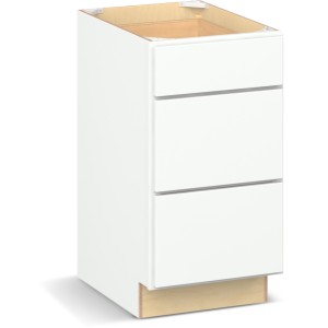 Reliabilt Parkstone II Reliabilt Parkstone II Brilliant White Base Cabinet, 18-in, 3 Drawers - 641568 | Lowe's Pro Supply